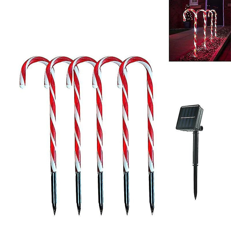 Set 5 x Decoratiune Luminoasa Exterior Tip Baston Acadea– Instalatie LED pentru Gradina