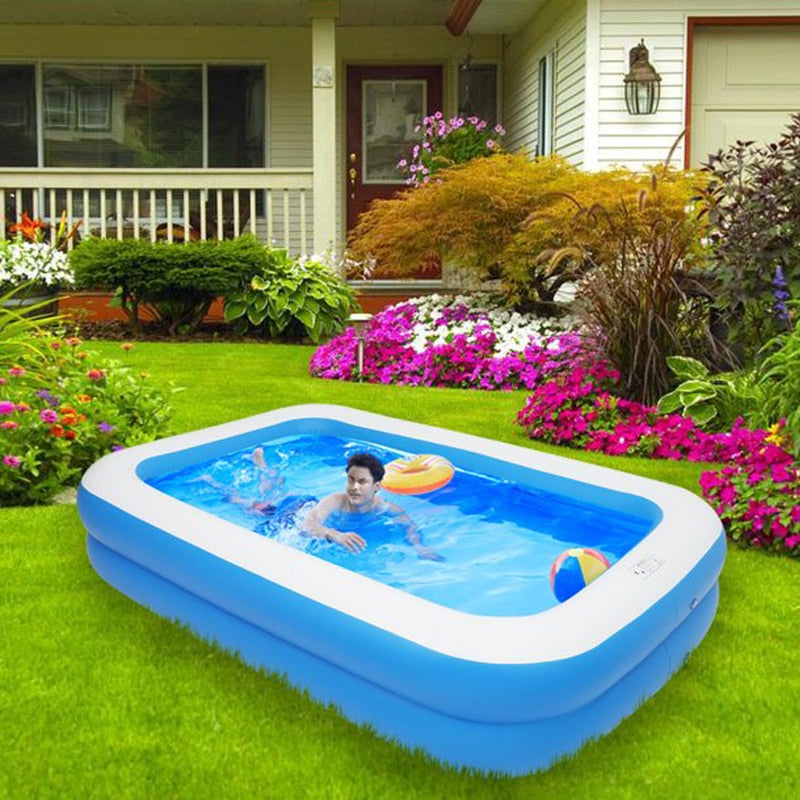 Piscina Gonflabila 200x150 cm pentru Copii si Adulti, Ideala pentru Curte si Gradina, Usor de Instalat