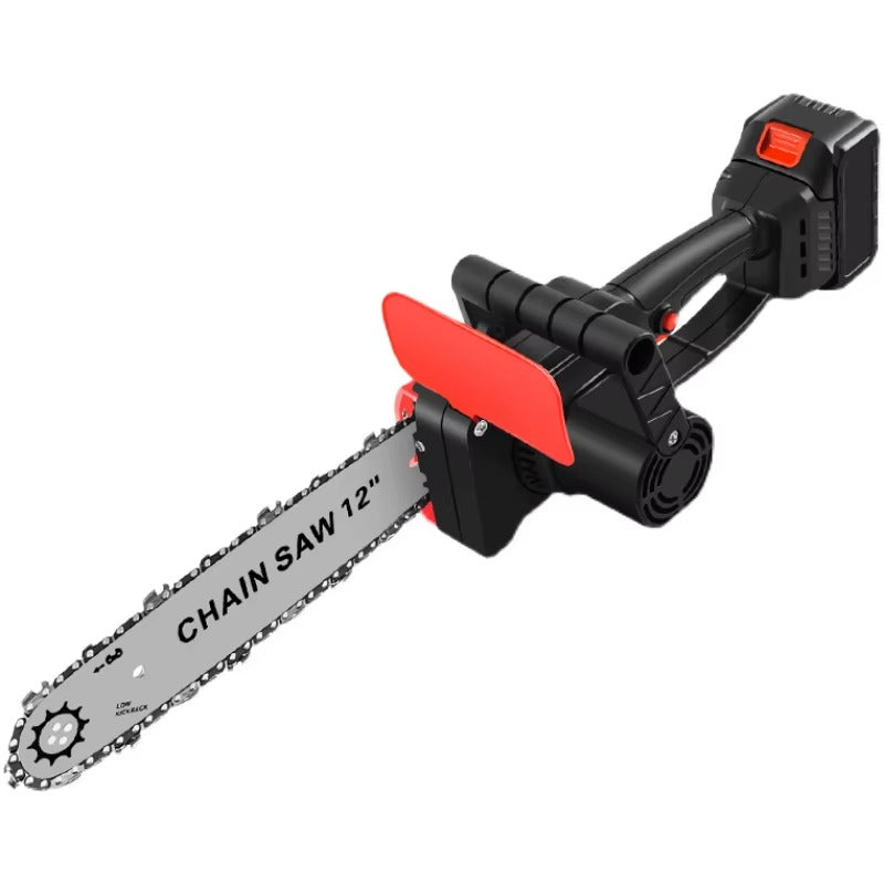Drujba Electrica cu Lant 30 cm, Motor fara Perii de Mare Putere, 2 Acumulatori Reincarcabili, Design Portabil fara Cablu, Siguranta si Performanta Sporita