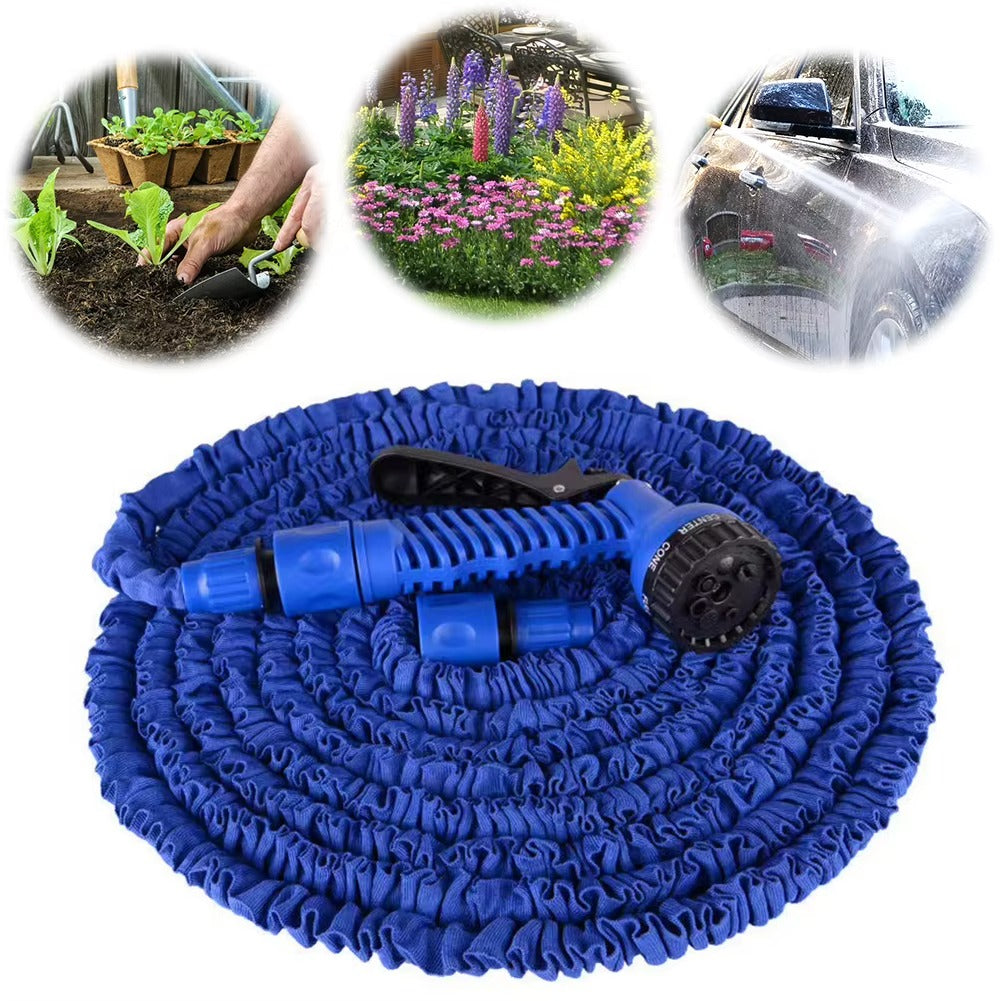 Furtun Extensibil Gradina 22.5 Metri cu Accesoriu Multifunctional de Stropit – Furtun Elastic pentru Udat, Spalat si Irigat