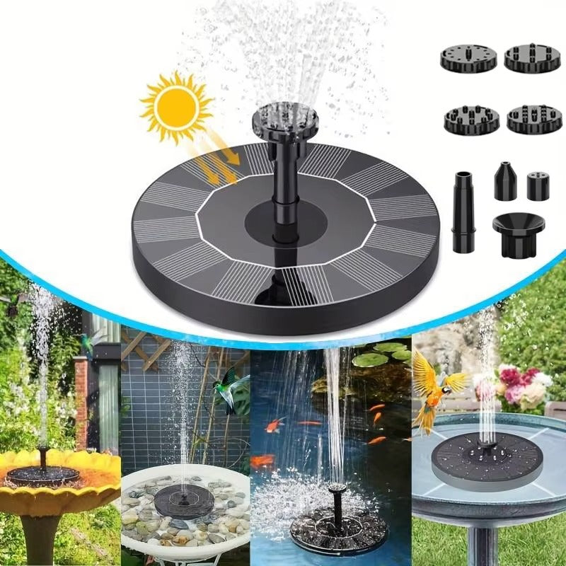 Fantana Arteziena Solara IPX8, 160x160 mm – Pompa Apa cu Panou Solar pentru Gradina, Iaz si Decor Exterior