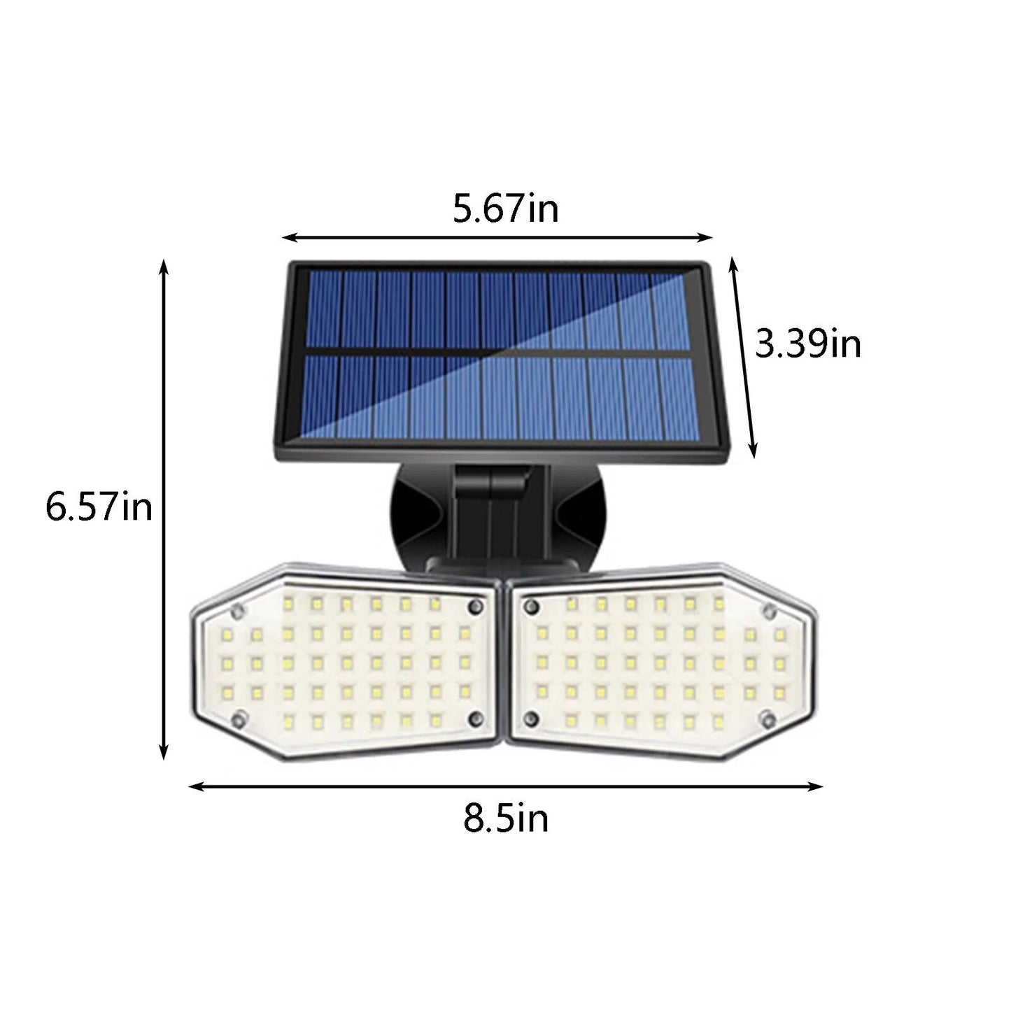 Lampa Solara 78 LED cu Senzor Miscare si Panou Solar Reglabil