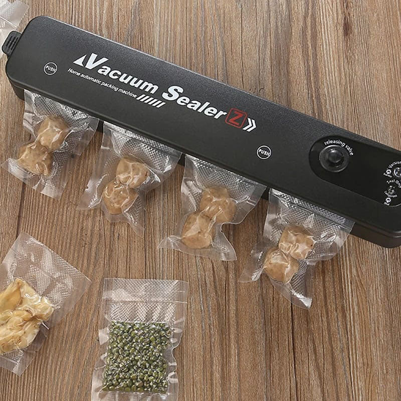 Aparat de Vidat Vacuum Sealer, Sigilare Automata, Putere 90W + 2 Role de Pungi