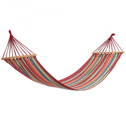 Set 2 x Hamac Colorat cu Bare din Lemn 200x80 cm – Hamac Gradina, Terasa si Camping din Bumbac Rezistent