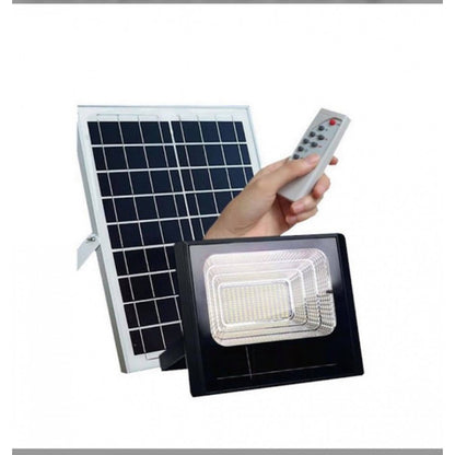 Proiector Solar 100W cu Panou Fotovoltaic si Telecomanda – Lampa LED Exterior IP65, Iluminat Curte, Gradina, Parcare
