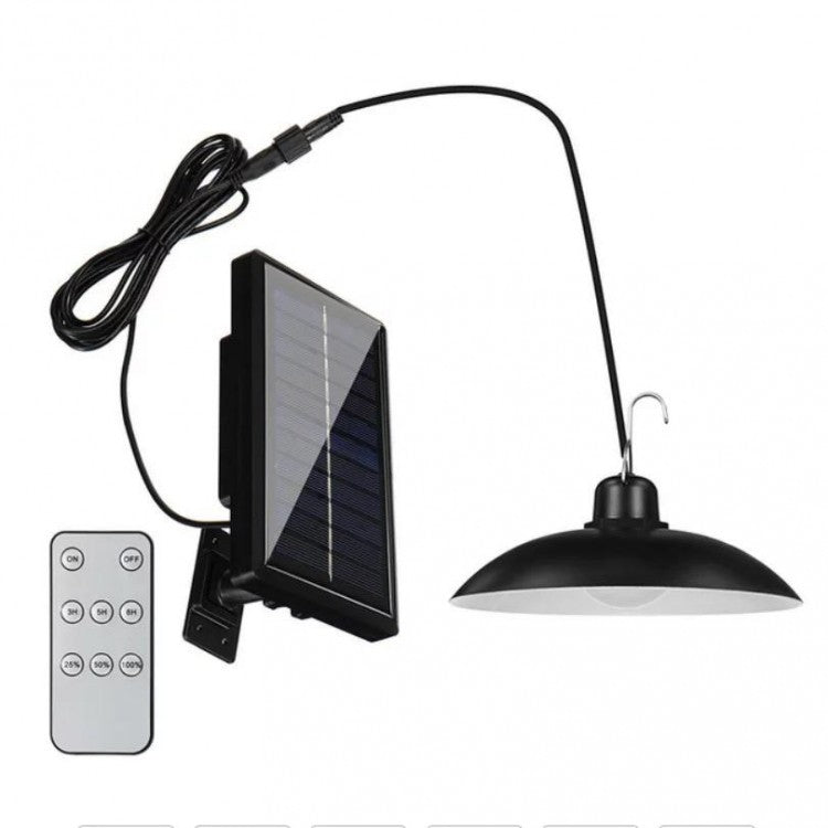 Set 3 x Lampa Solara LED Suspendata cu Telecomanda XF-707 – Panou Solar Extern, Iluminat Exterior Curte