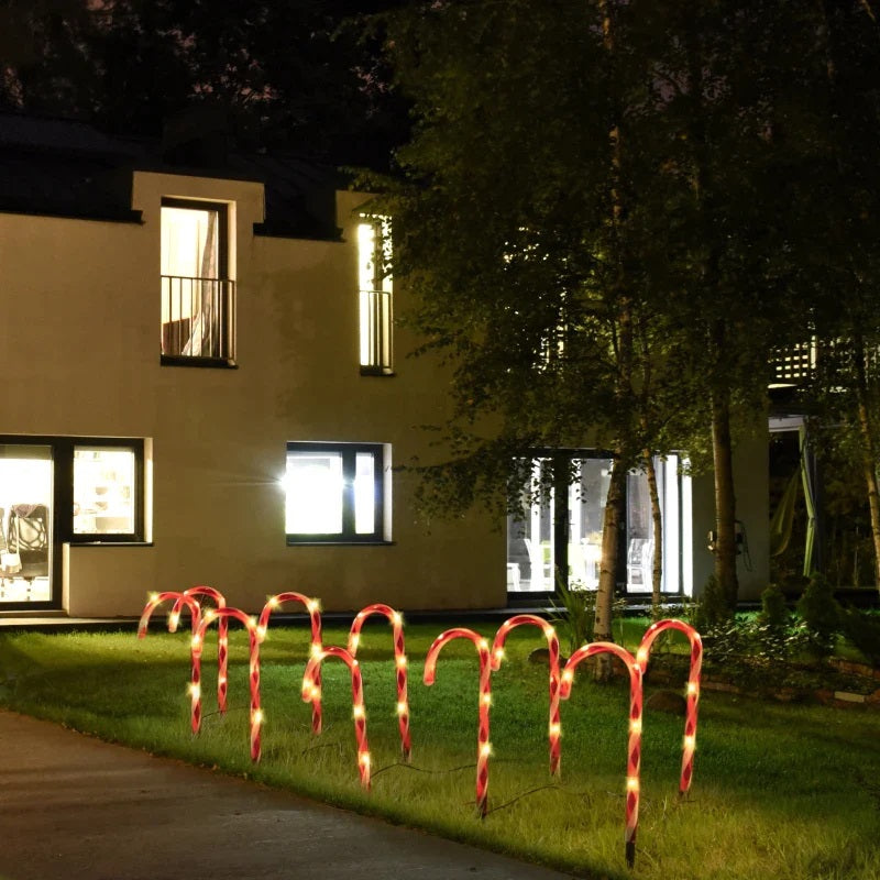 Set 5 x Decoratiune Luminoasa Exterior Tip Baston Acadea– Instalatie LED pentru Gradina