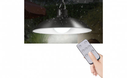 Sistem Iluminat Solar cu 2 Lampi Suspendate LED + Panou Solar si Telecomanda – Iluminare Exterior, Terasa, Foisor, Garaj, 50W