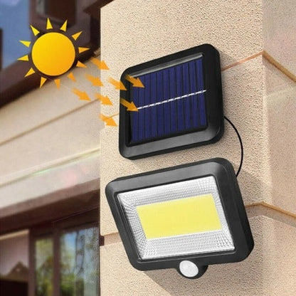 Set 4 x Lampa Solara LED SL-F100 cu Senzor de Miscare – Proiector Exterior cu Panou Solar, Iluminare Curte si Gradina