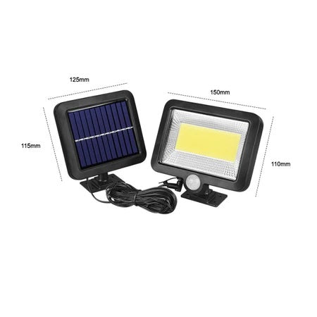 Set 4 x Lampa Solara LED SL-F100 cu Senzor de Miscare – Proiector Exterior cu Panou Solar, Iluminare Curte si Gradina