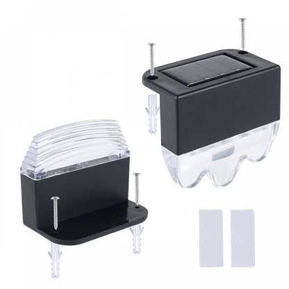 Set 2 x Lampa Solara RGB pentru Gard si Perete – Iluminare Multicolora Exterior, Rezistente la Apa, Montaj Fara Cablu