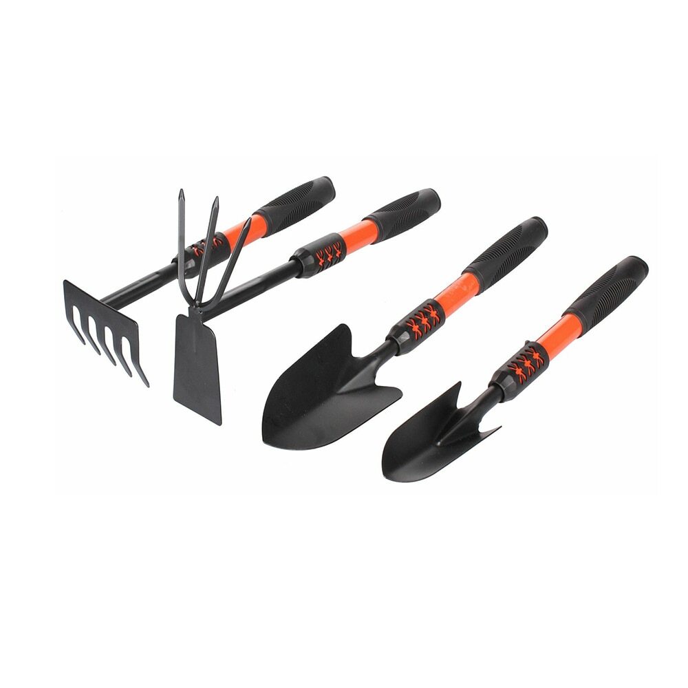Set 8 Unelte Gradina cu Maner Ergonomic – Lopata, Grebla, Sapa si Accesorii pentru Plantare si Intretinere
