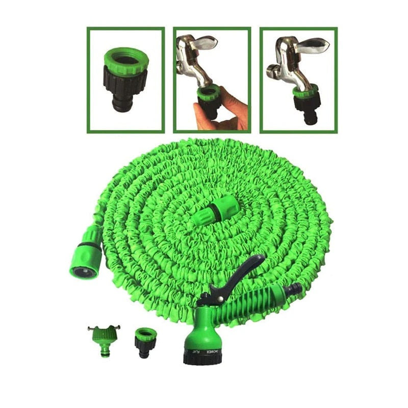 Furtun Extensibil 15 Metri cu Picurator pentru Ghivece – Sistem Udare Automata pentru Gradina si Plante