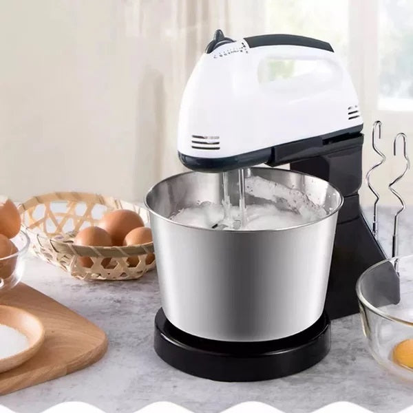 Mixer Electric Multifunctional 350W, Bol Inox, 7 Viteze, Accesorii pentru Framantare si Mixare