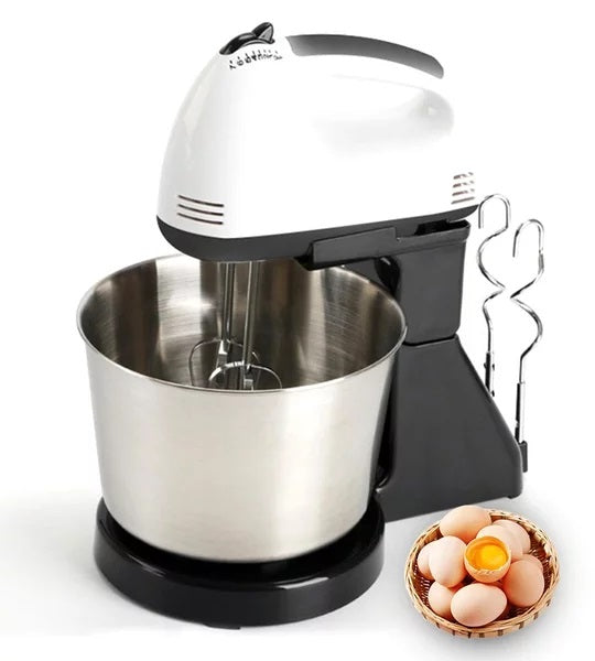 Mixer Electric Multifunctional 350W, Bol Inox, 7 Viteze, Accesorii pentru Framantare si Mixare