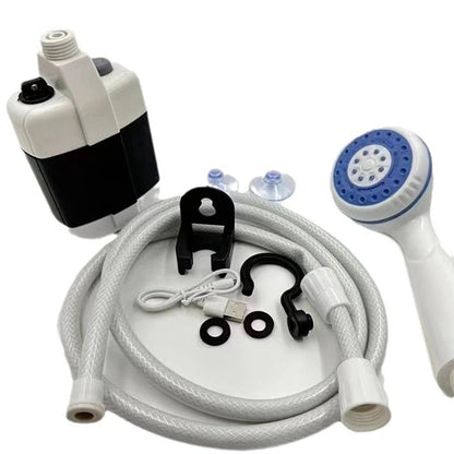Dus Portabil cu Incarcare USB pentru Camping cu Robinet Incorporat pentru Interior/Exterior