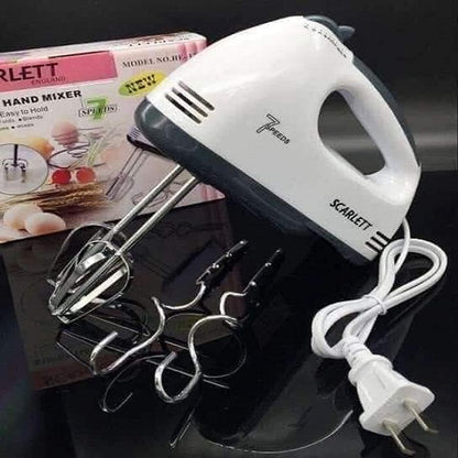 Mixer de Mana 7 Viteze, 220V, 2 Teluri si 2 Spirale, Mixer Electric pentru Aluat, Crema si Prajituri, Usor de Utilizat