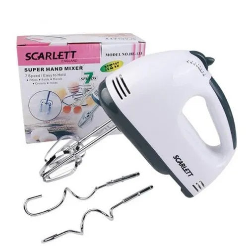 Mixer de Mana 7 Viteze, 220V, 2 Teluri si 2 Spirale, Mixer Electric pentru Aluat, Crema si Prajituri, Usor de Utilizat