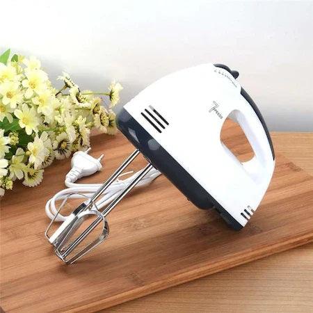 Mixer de Mana 7 Viteze, 220V, 2 Teluri si 2 Spirale, Mixer Electric pentru Aluat, Crema si Prajituri, Usor de Utilizat