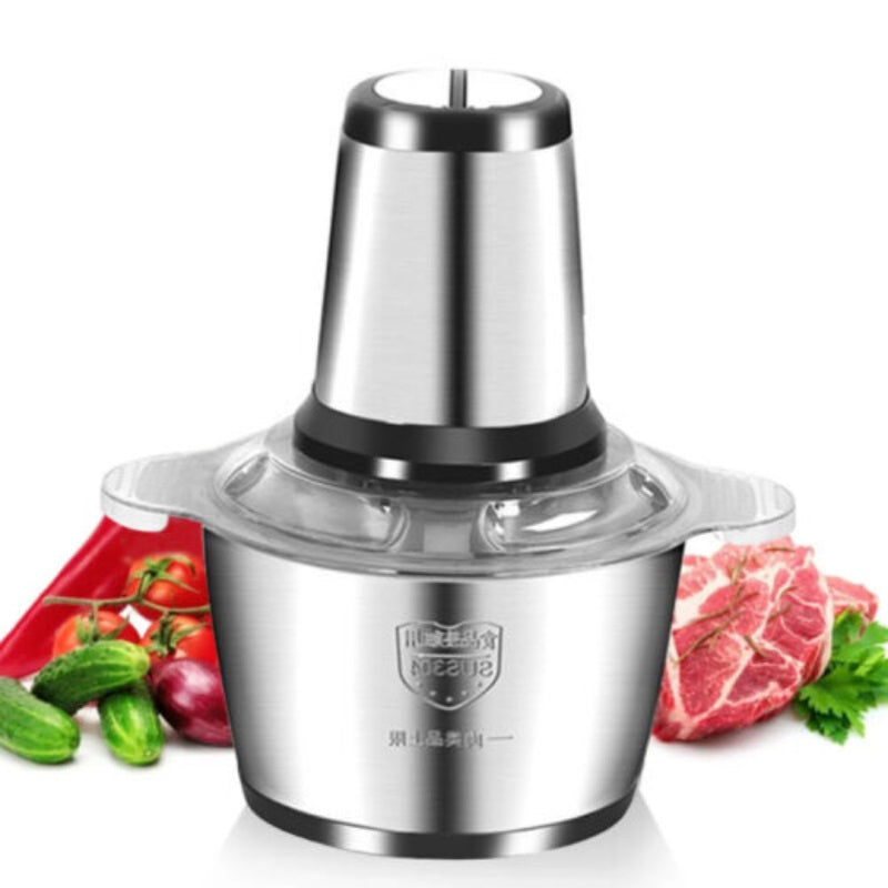 Tocator Electric Inox Multifunctional 3L, 1000W, 4 Lame din Otel Inoxidabil, Robot Bucatarie pentru Carne si Legume