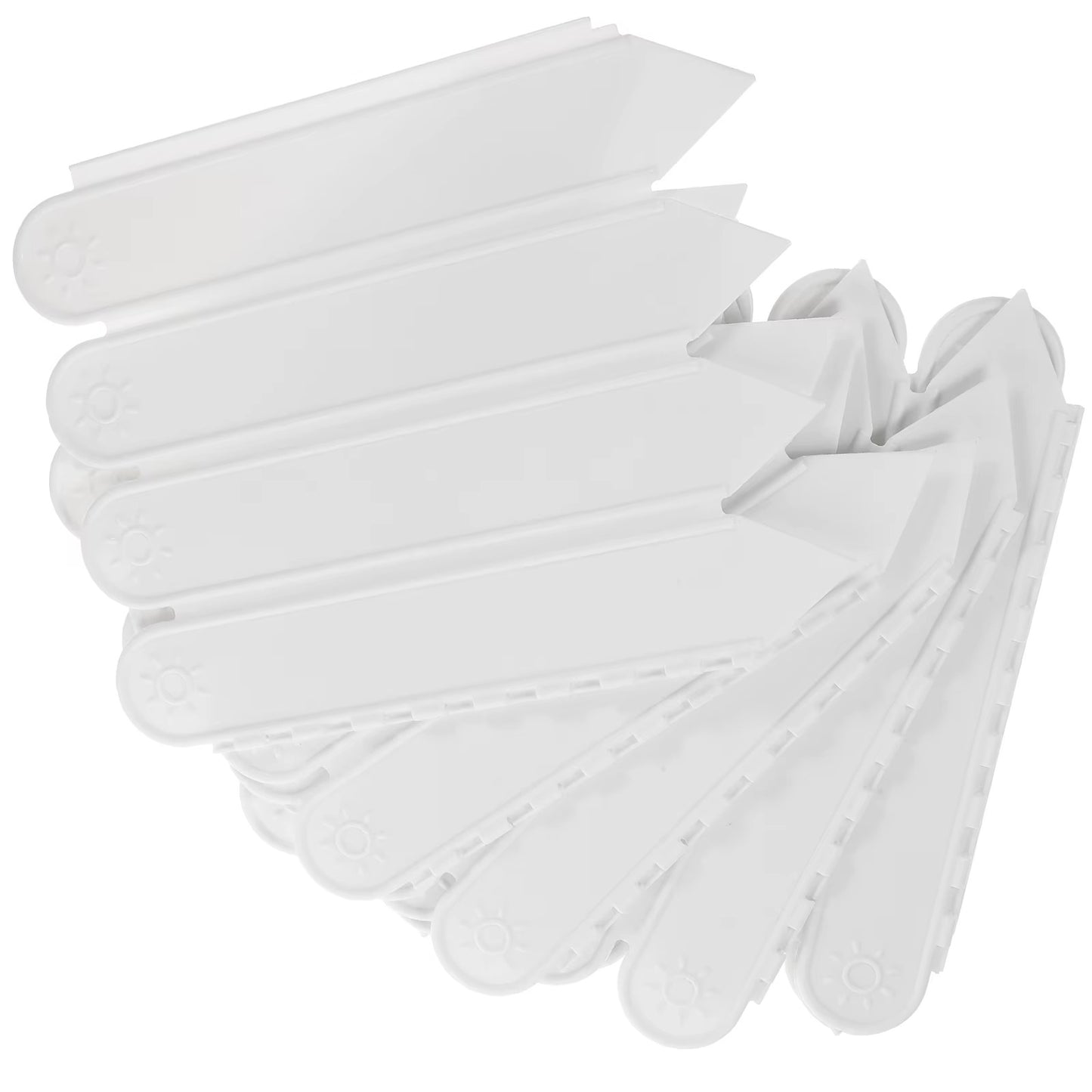 Set 12 Garduri Decorative Premium pentru Gradina, 20x22 cm, Alb Elegant, Lungime Totala 2.4 m, Rezistente la Intemperii