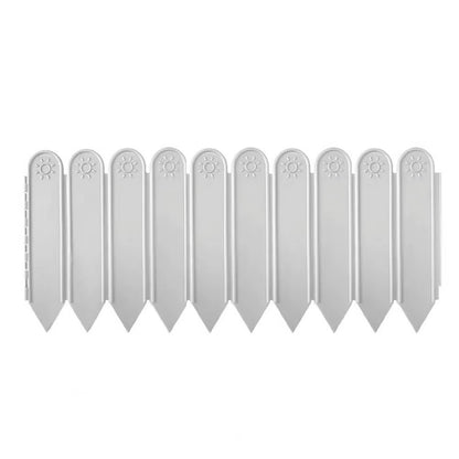 Set 12 Garduri Decorative Premium pentru Gradina, 20x22 cm, Alb Elegant, Lungime Totala 2.4 m, Rezistente la Intemperii