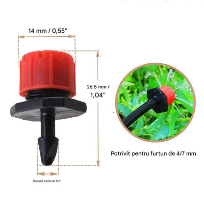 Sistem Irigare prin Picurare 20 Metri – Kit Complet cu Furtun, Picuratori si Conectori pentru Gradina si Legume