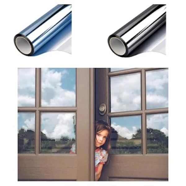 Set 4 x Autocolant Oglinda Gri , 60 x 300 cm