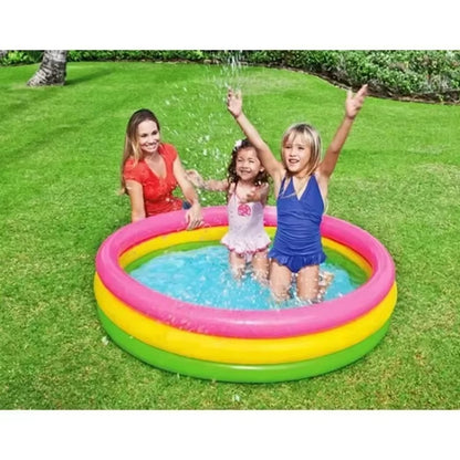 Piscina Copii Gonflabila cu 3 Inele, 86x25 cm, pentru Curte sau Gradina
