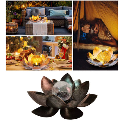 Lampa Solara LED LOTUS pentru Gradina – Iluminare Decorativa Exterior, Lumina Calda, Rezistenta la Apa