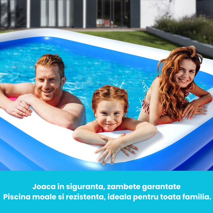 Piscina Gonflabila Mare pentru Gradina 210x135x56 cm – Piscina Copii si Adulti pentru Exterior, Vara