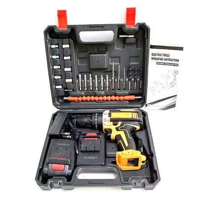 Trusa Bormasina cu Percutie 36V, 2 Acumulatori, 26 Accesorii, Autofiletanta Profesionala, Putere Mare, Cutie Transport Inclusa