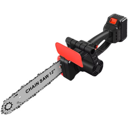 Drujba  Electrica cu Lant 30 cm, Motor fara Perii de Mare Putere, 2 Acumulatori Reincarcabili, Design Portabil fara Cablu, Siguranta si Performanta Sporita