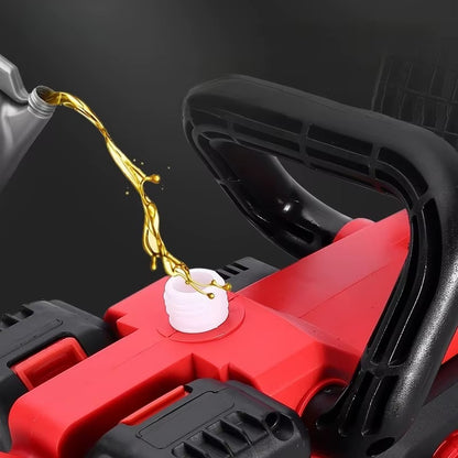 Drujba  Electrica cu Lant 30 cm, Motor fara Perii de Mare Putere, 2 Acumulatori Reincarcabili, Design Portabil fara Cablu, Siguranta si Performanta Sporita