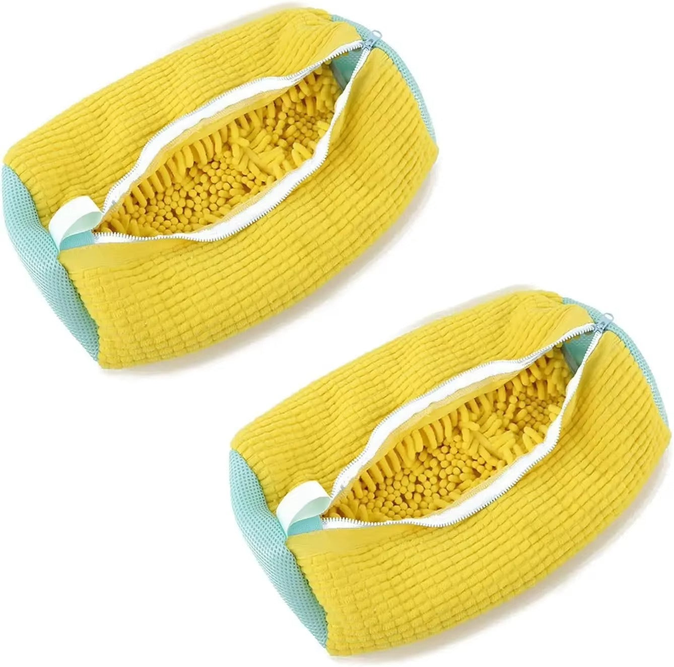 Set 2 x Saci Spalare Incaltaminte la Masina Protectie Pantofi Fermoar Rezistent Sac Spalare Adidasi Delicat Reutilizabil Pentru Masina de Spalat