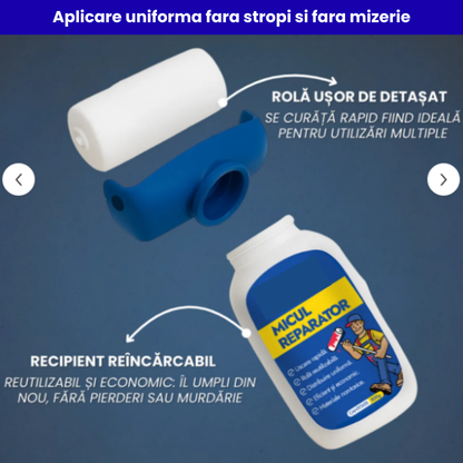 Set 2 x Trafalet Magic Micul Reparator cu Vopsea Lavabila pe Baza de Apa 500 g Fiecare, Rola Reutilizabila, Uscare Rapida si Aplicare Uniforma