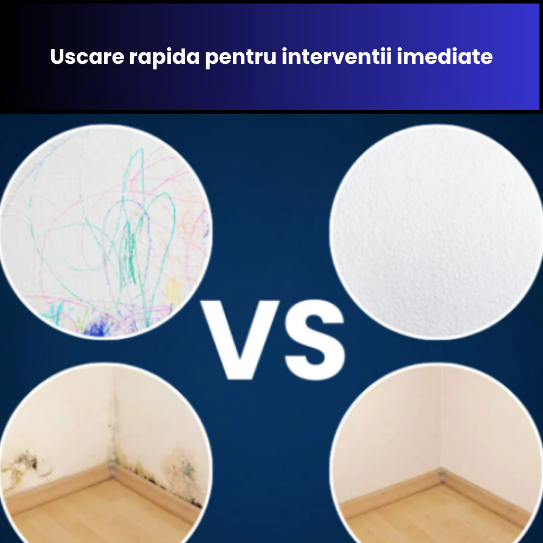 Set 2 x Trafalet Magic Micul Reparator cu Vopsea Lavabila pe Baza de Apa 500 g Fiecare, Rola Reutilizabila, Uscare Rapida si Aplicare Uniforma