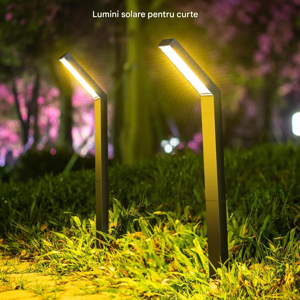 Lampa Solara de Gradina cu 90 Leduri, Lumina Intensa, Panou Solar Eficient, Rezistenta la Apa IP65, Iluminare Automata 8-10 Ore