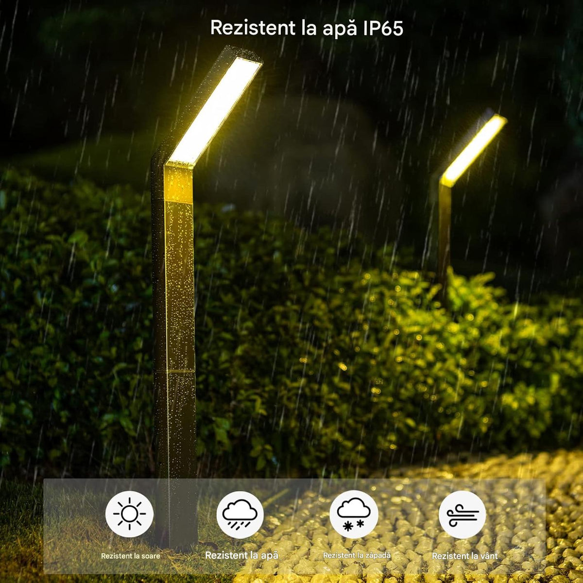 Lampa Solara de Gradina cu 90 Leduri, Lumina Intensa, Panou Solar Eficient, Rezistenta la Apa IP65, Iluminare Automata 8-10 Ore