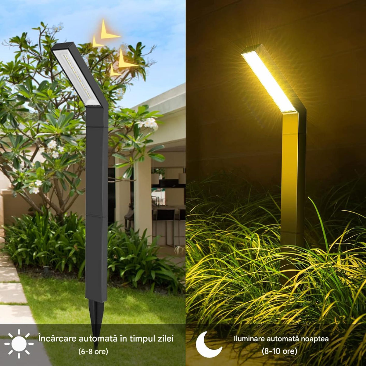 Lampa Solara de Gradina cu 90 Leduri, Lumina Intensa, Panou Solar Eficient, Rezistenta la Apa IP65, Iluminare Automata 8-10 Ore