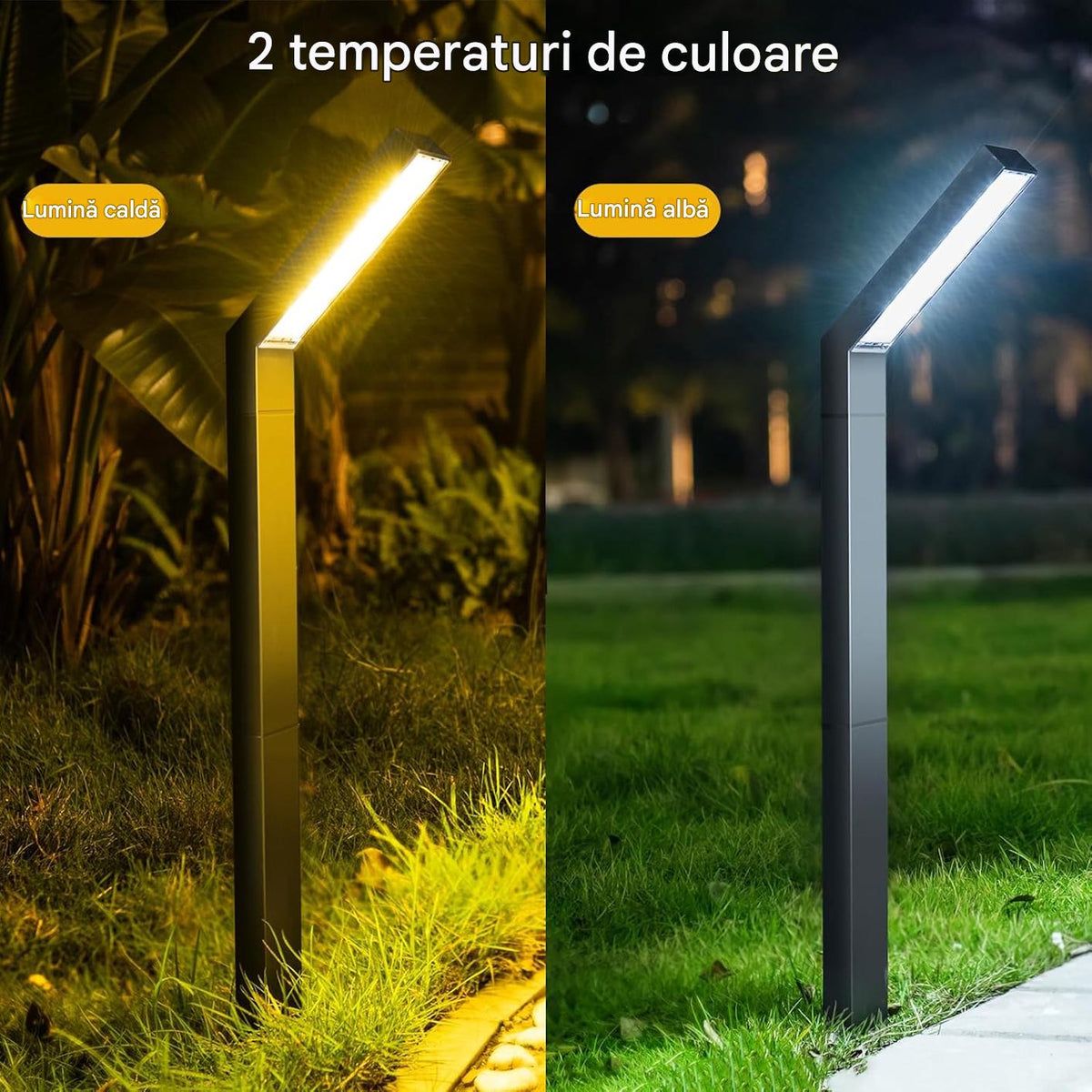 Lampa Solara de Gradina cu 90 Leduri, Lumina Intensa, Panou Solar Eficient, Rezistenta la Apa IP65, Iluminare Automata 8-10 Ore