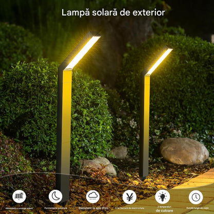 Lampa Solara de Gradina cu 90 Leduri, Lumina Intensa, Panou Solar Eficient, Rezistenta la Apa IP65, Iluminare Automata 8-10 Ore