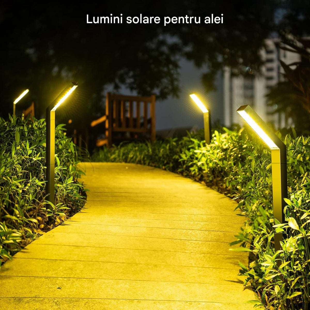Lampa Solara de Gradina cu 90 Leduri, Lumina Intensa, Panou Solar Eficient, Rezistenta la Apa IP65, Iluminare Automata 8-10 Ore