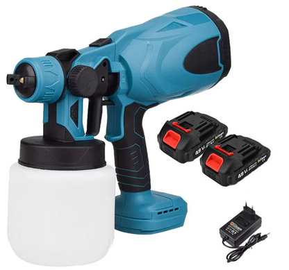 Dispozitiv Vopsire Electric 48V, 2 Acumulatori, 3 Duze, Rezervor Mare 800ml, Pulverizare Rapida si Eficienta