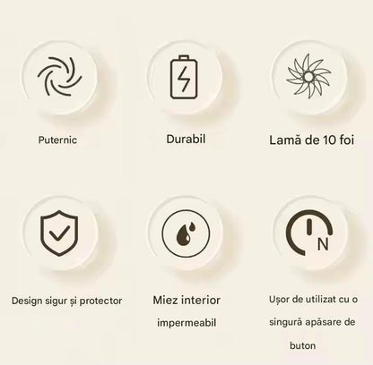 Storcator de Fructe Portabil 600 ml, Baterie 1500 mAh, Incarcare USB si Afisaj Digital , Zdrobire Rapida
