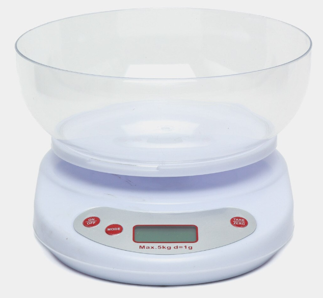 Cantar de Bucatarie cu Bol Inclus 5 kg, Afisaj Digital LCD, Design Compact si Modern, Ideal pentru Retete Exacte si Diete Echilibrate