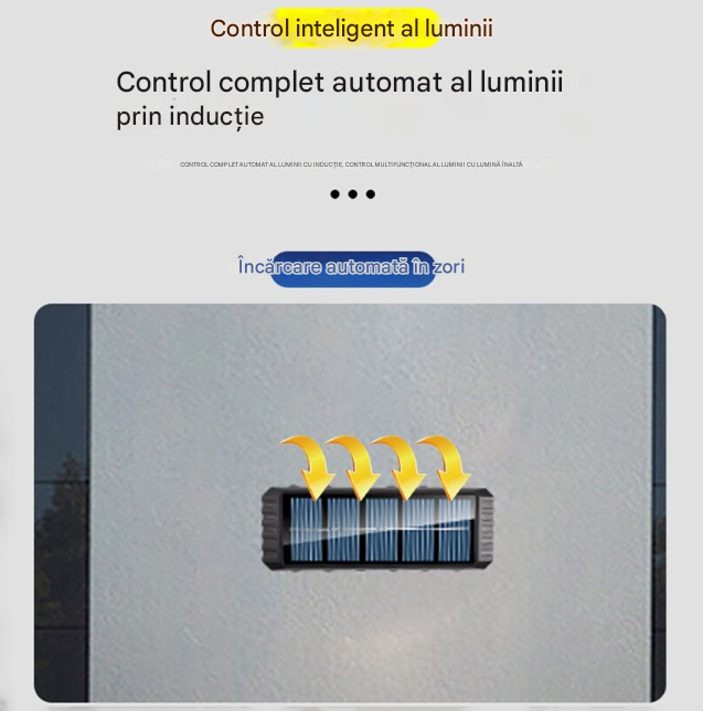 Set 2 x Lampa Solara Perete LED XF-7727, Iluminare Dubla, Alimentare Solara, Rezistenta la Apa, Iluminat Exterior Curte Terasa Gradina