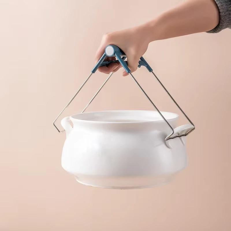 Set Cleme pentru Vase Fierbinti cu Manusi Termorezistente – Prindere Sigura, Material Inox si Silicon, protectie Anti-Arsura, Utilizare Usoara in Bucatarie