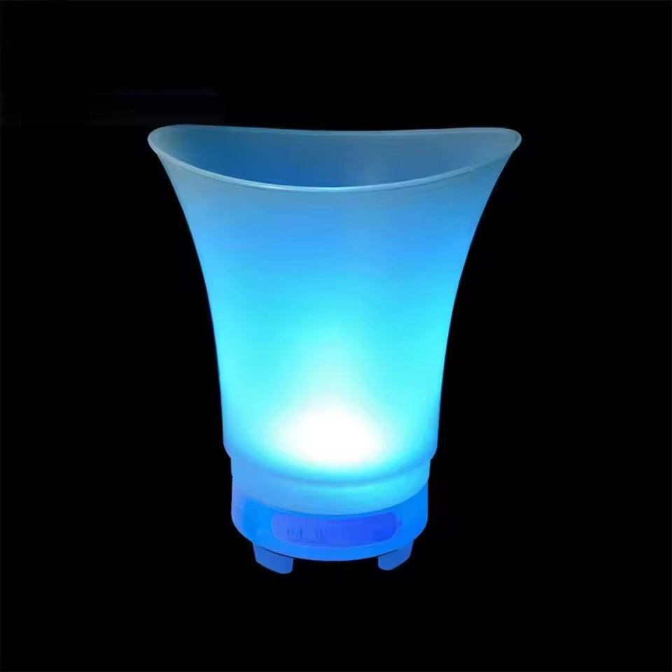 Frapiera cu Boxa Bluetooth si LED Multicolor 7L – Galeata pentru Bauturi Reci, Decor Luminos pentru Petreceri