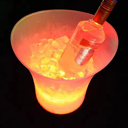 Frapiera cu Boxa Bluetooth si LED Multicolor 7L – Galeata pentru Bauturi Reci, Decor Luminos pentru Petreceri